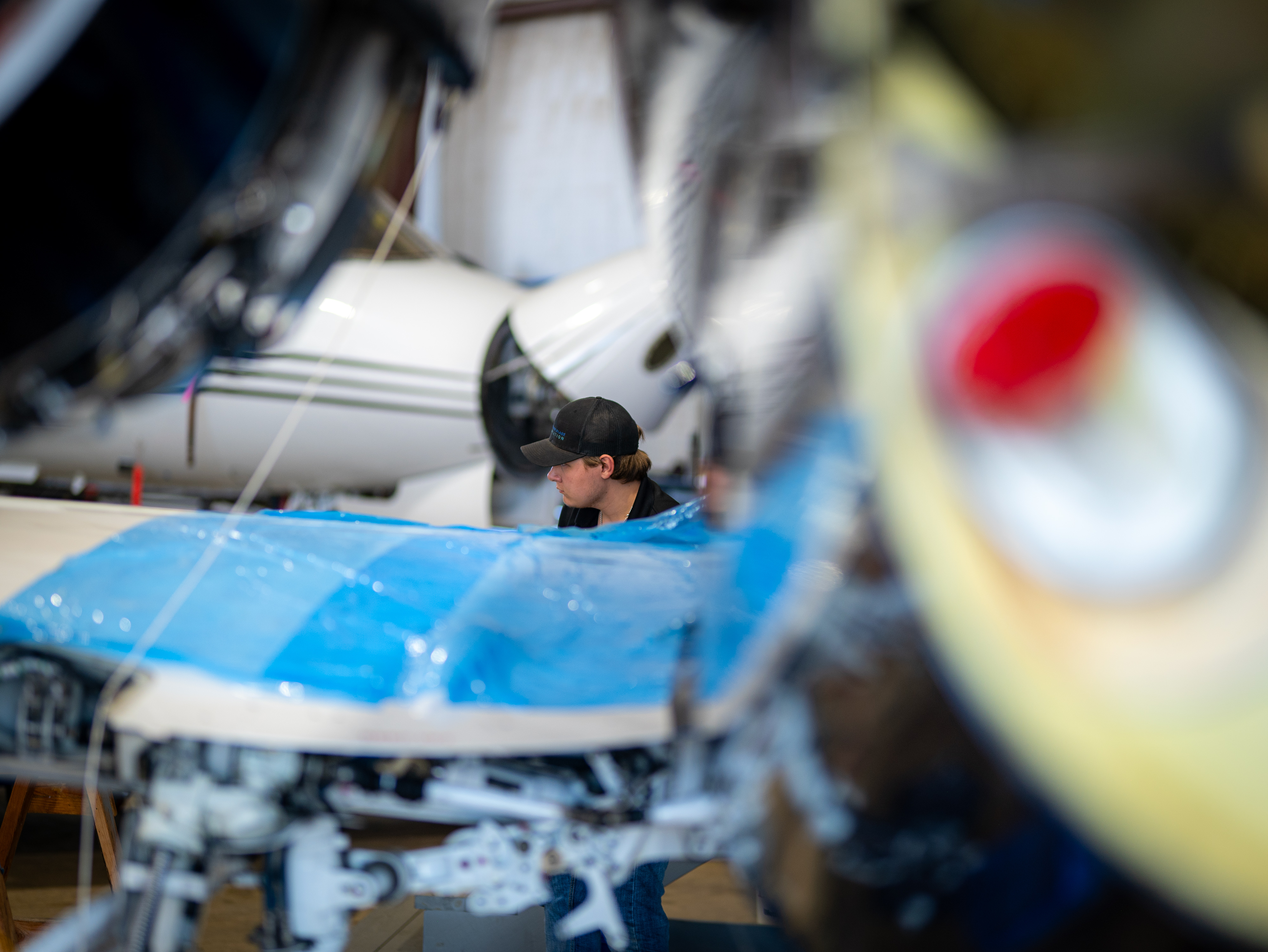 PPA hangar with multiple aircraft undergoing maintenance